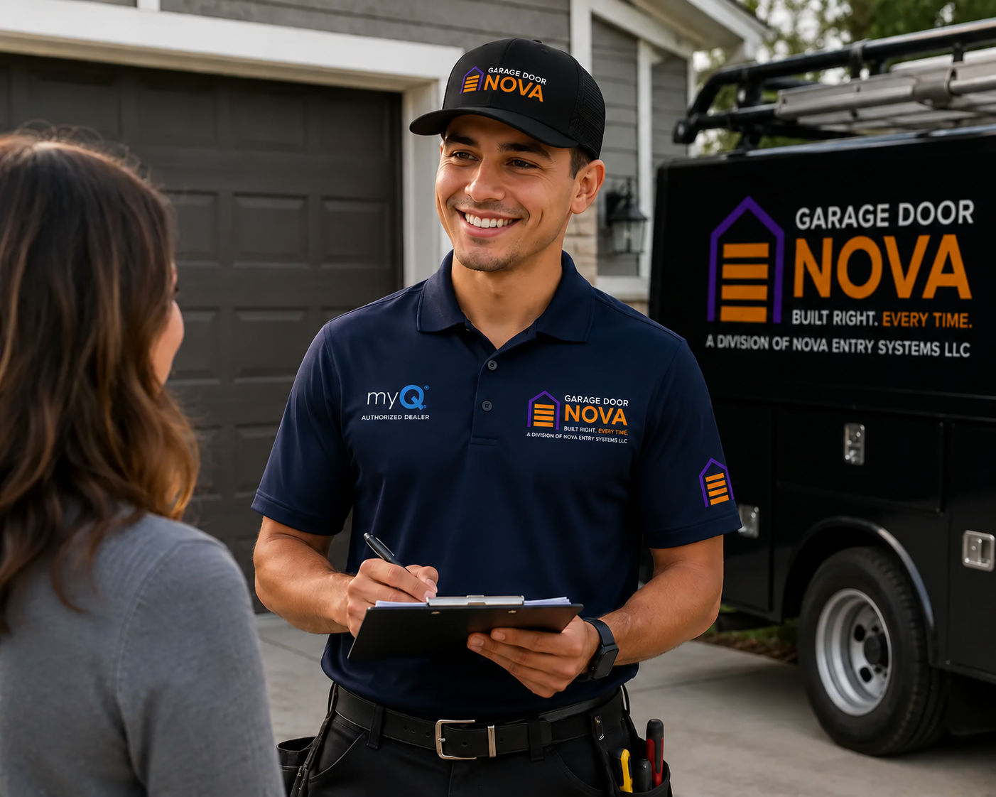 Garage Door Nova technician providing service